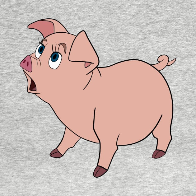 Hen Wen, Psychic Pig from the Black Cauldron by bwoody730